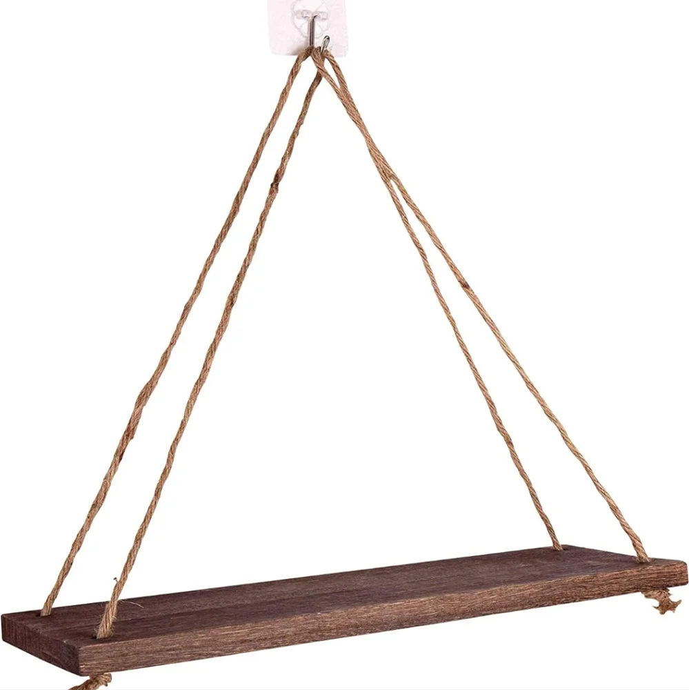 Rustic Brown Shelves, Boho, Shelves 2 Pack